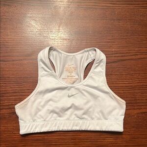 Nike Women's White Sports Bra, Size Women’s S